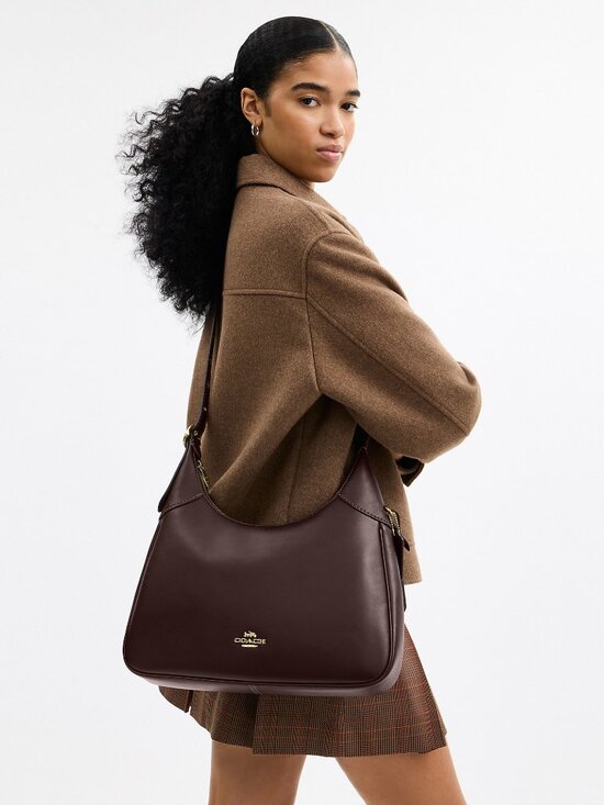 Coach Handbags - Coach Ella Shoulder Bag Gold Espresso with Leather Loop Key Fob CCE48 Unopened!